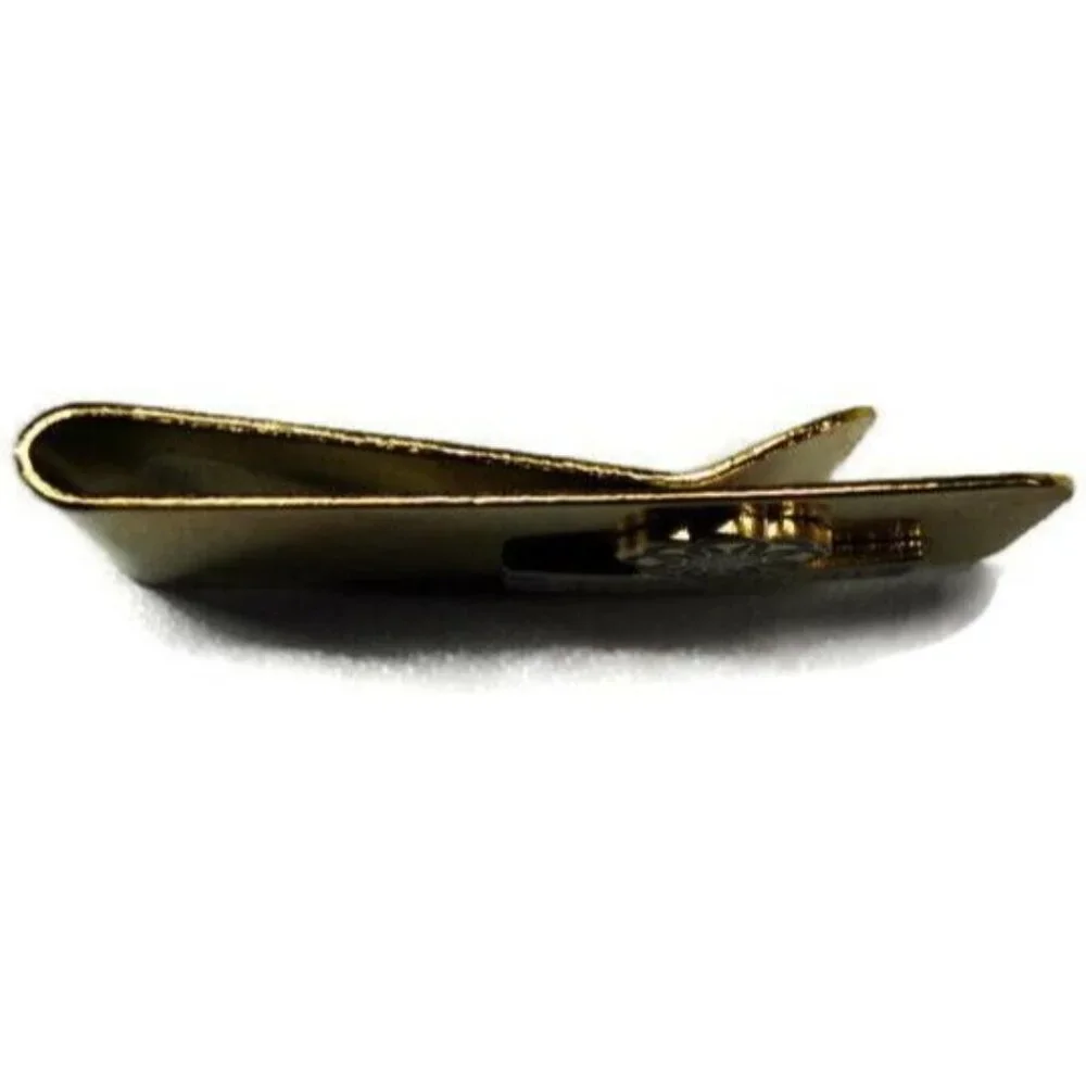 Money Clip Erlanger Health Systems Stainless Steel Gold Tone Credit Card Vintage